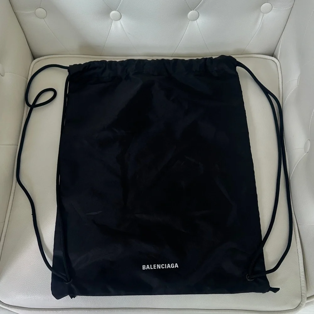 Balenciaga Black Drawstring Backpack